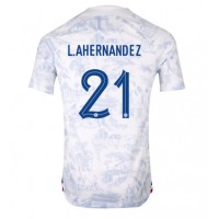 Frankrike Lucas Hernandez #21 Bortedrakt VM 2022 Kortermet